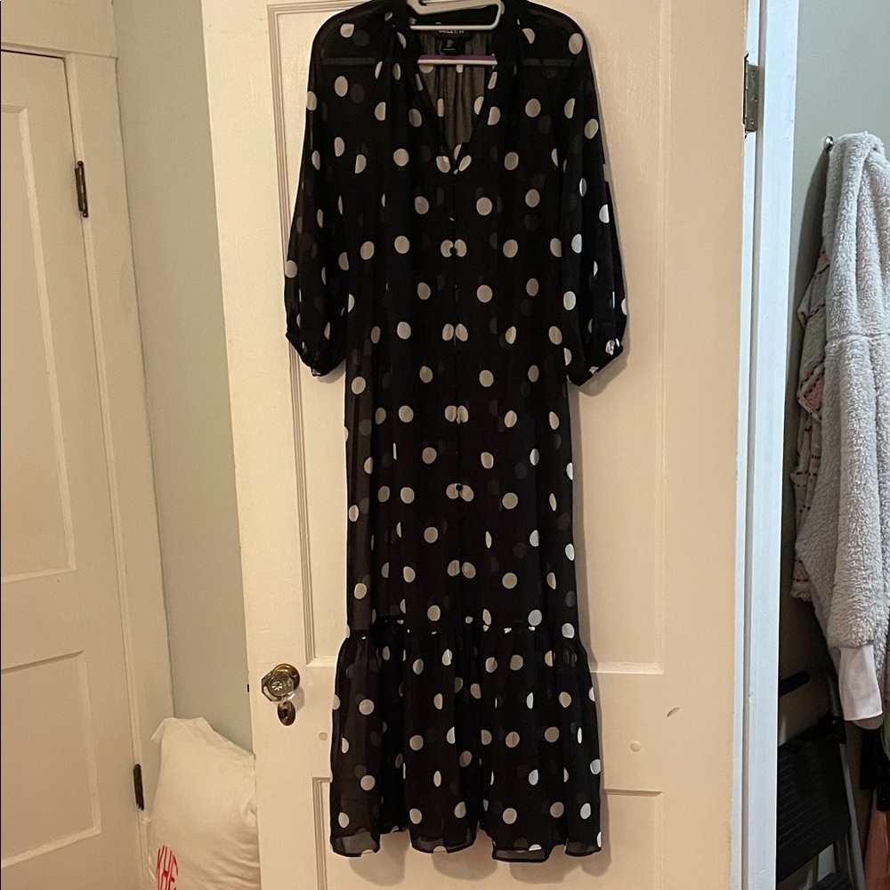 Polka Dot Black Dress